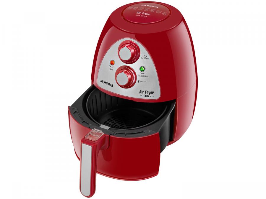 Fritadeira Elétrica Sem óleoair Fryer Mondial Af 14 Vermelha 32l Com Timer Parque D Pedro Shopping